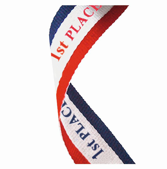 Medal Ribbon 1st Place (red/white/blue) (7/8 x 32 Inch (22x810mm))