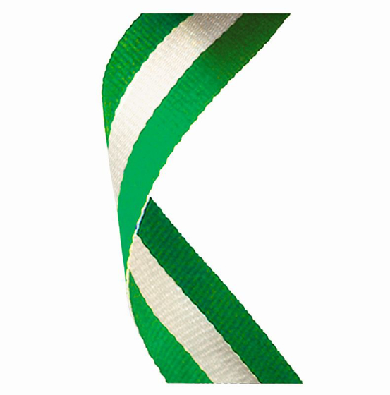 Medal Ribbon Green White & Green (green/white/green) (7/8 x 32 Inch (22x810mm))