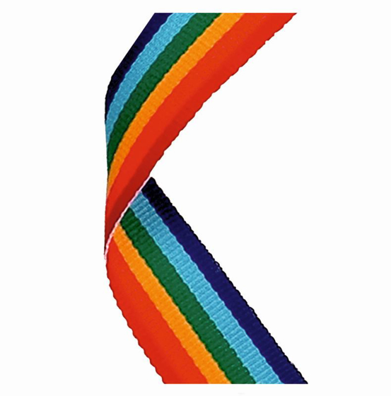 Medal Ribbon Rainbow (rainbow) (7/8 x 32 Inch (22x810mm))