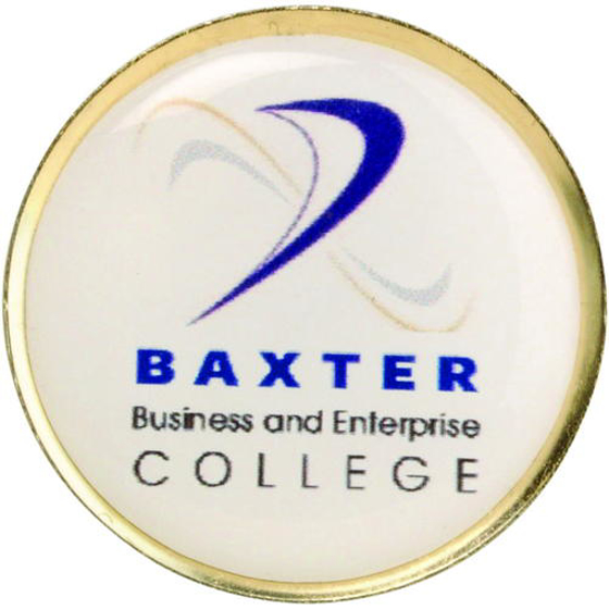 Aluminium Badge - Gold (1in Centre) 1.125in (27mm)