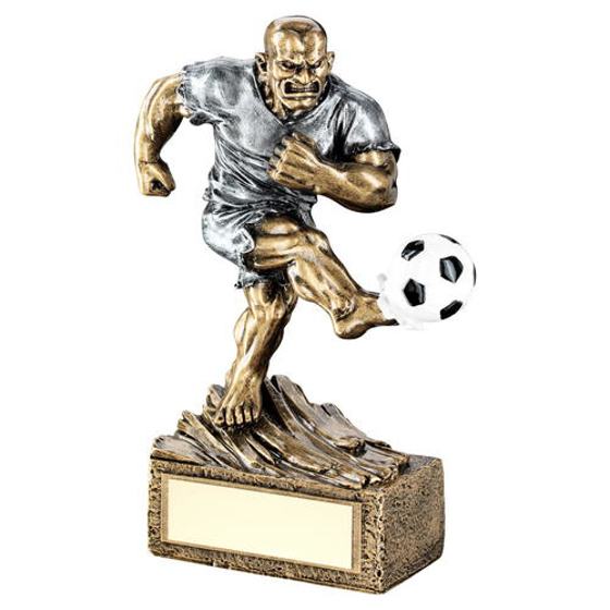 Brz/pew Football 'beasts' Figure Trophy -6.75in (171mm)