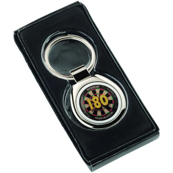 Darts '180' Metal Keyring - Round 1.75in (44mm)