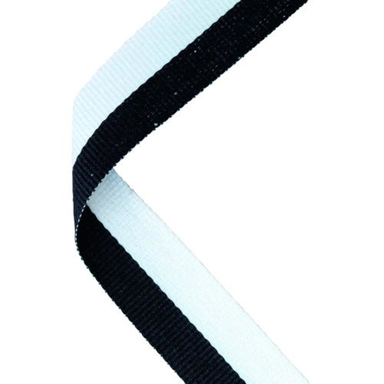 Medal Ribbon Black/white - 30 X 0.875in (762 X 22mm)