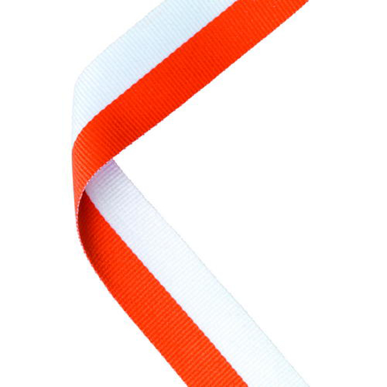 Medal Ribbon Orange/white - 30 X 0.875in (762 X 22mm)