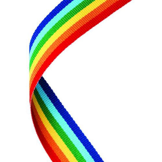 Medal Ribbon Rainbow - 30 X 0.875in (762 X 22mm)