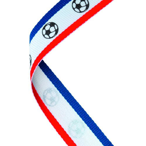 Medal Ribbon Red/w/bl Football - 30 X 0.875in (762 X 22mm)