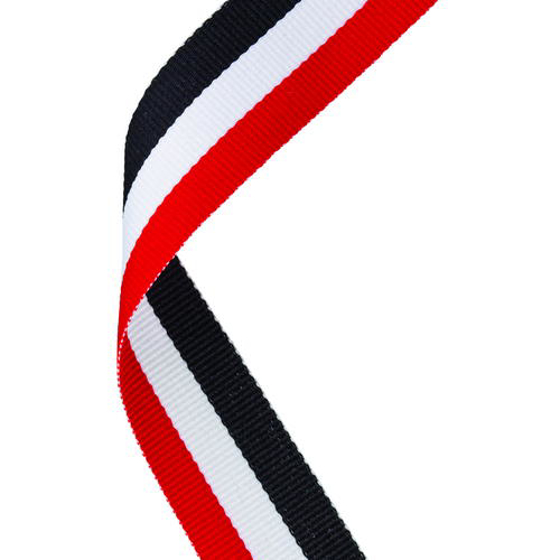 Medal Ribbon Red/white/black - 30 X 0.875in (762 X 22mm)