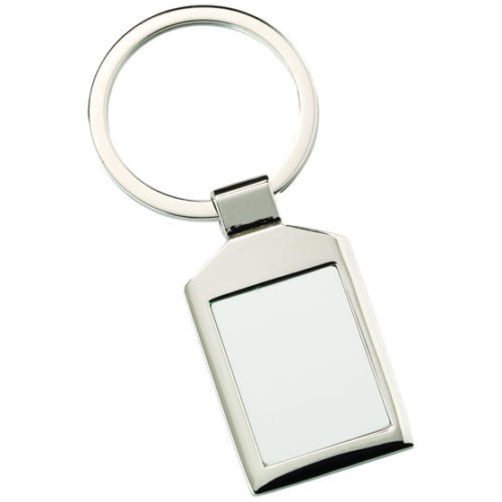 Metal Rectangle Keyring - 1.5in (38mm)