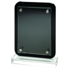 Picture of Black Plaque With Clear Base And Removable Front - (glass 4.25 x 6in) 7.75in (197mm)