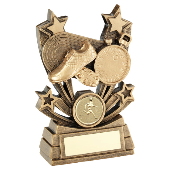 Brz/gold Shooting Star Series Athletics Trophy (1in Centre) - 5in (127mm)