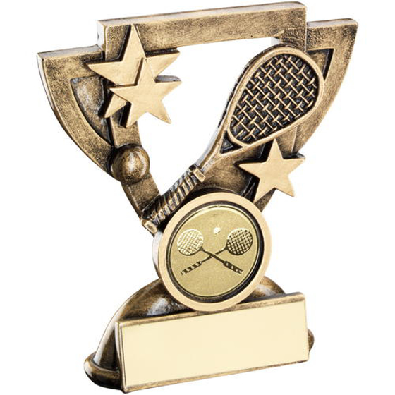 Brz/gold Squash Mini Cup Trophy - (1in Centre) 4.25in (108mm)