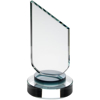 Picture of Clear Glass Plaque With Black Neck And Round Base - 6.25in (159mm)