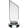 Picture of Clear Glass Plaque With Black Neck And Round Base - 8.75in (222mm)