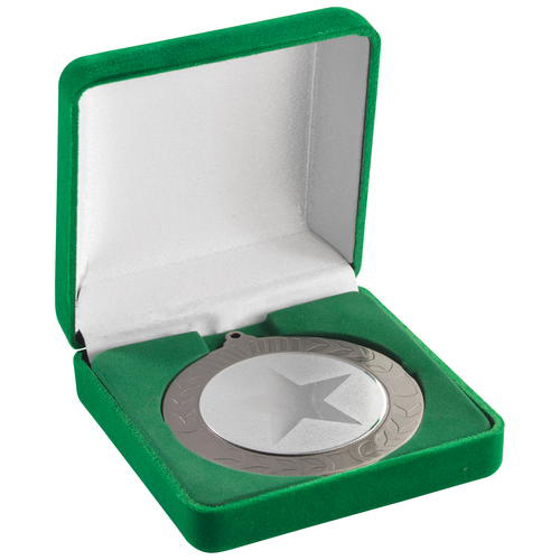 Deluxe Green Medal Box - (50/60/70mm Recess)  3.5in (89mm)
