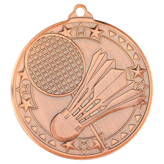 Badminton 'tri Star' Medal - Bronze 2in (50mm)