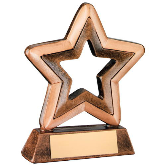 Brz/gold Resin Generic Mini Star Trophy -       4.25in (108mm)