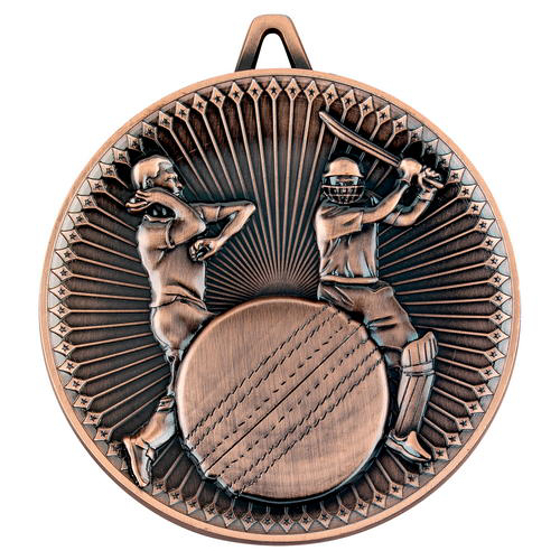 Picture of Cricket Deluxe Medal - Bronze 2.35in (60mm)