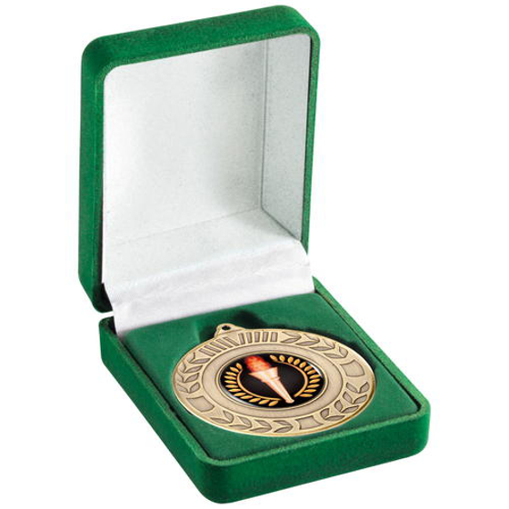 Deluxe Green Medal Box - (40/50mm Recess) 3in (76mm)