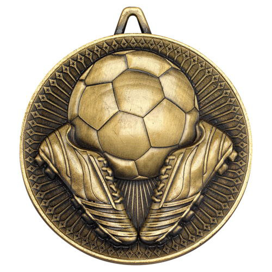 Picture of Football Deluxe Medal - Antique Gold 2.35in (60mm)
