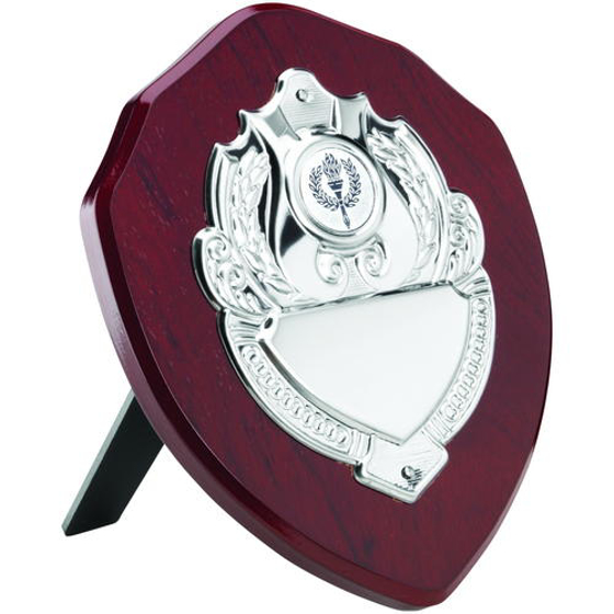 Rosewood Shield With Chrome Front (1in Centre) - 5in (127mm)