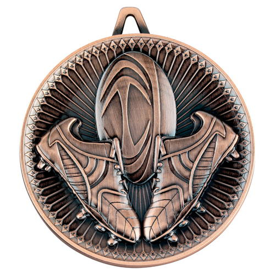 Picture of Rugby Deluxe Medal - Bronze 2.35in (60mm)