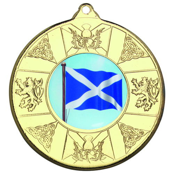 Scotland Medal (1in Centre) - Gold 2in (50mm)