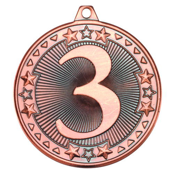 Tri Star Medal - 3rd Bronze 2in (50mm)