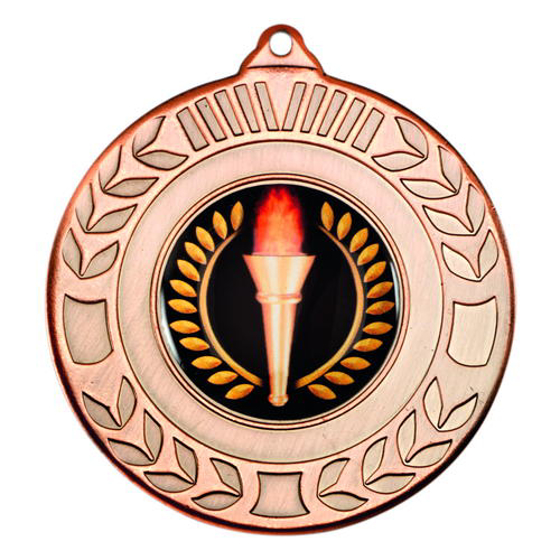 Wreath Medal (1in Centre) - Bronze 2in (50mm)