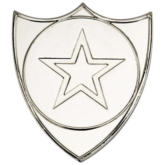 Picture of Shield Badge (1in Centre) - Silver - 1.5in (38mm)