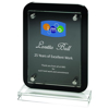Picture of Black Plaque With Clear Base And Removable Front - (glass 4.25 x 6in) 7.75in (197mm)