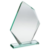 Jade Glass Offset Diamond Plaque (10mm Thick) - 7.75in (197mm)