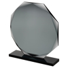 Smoked Black Glass Octagon Plaque (10mm Thick) - 5.75in (146mm)