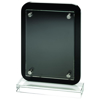Picture of Black Plaque With Clear Base And Removable Front - (glass 5.75 x 8in) 10in (254mm)