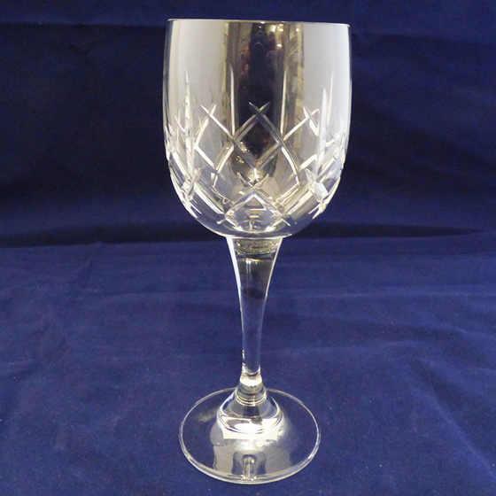 Picture of Tall Cut Panel Wine Glass / Goblet. 185mm