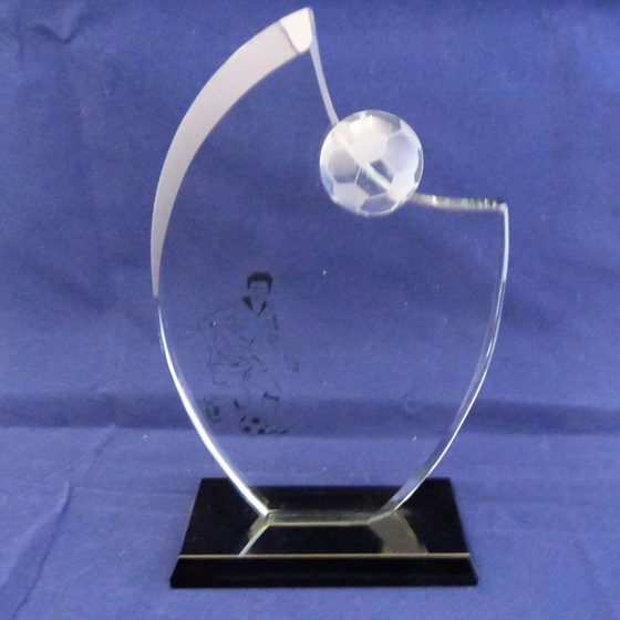 Picture of Silhouette Football Glass Award. 180mm