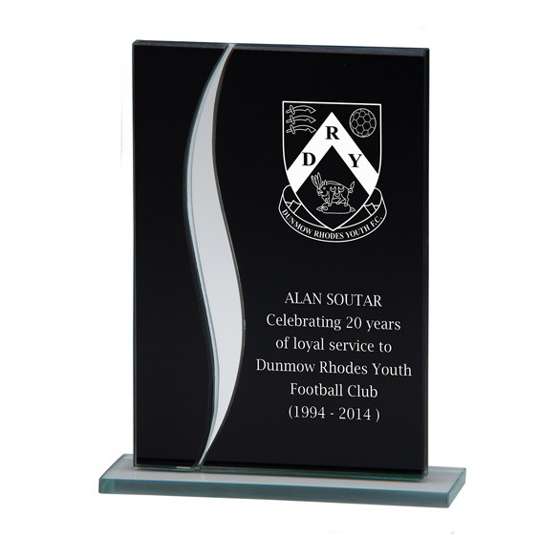 Spirit Mirror Glass Award Black & Silver 125mm