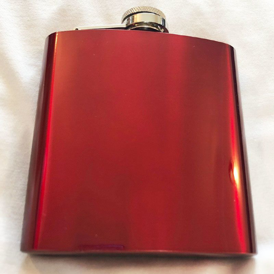 Picture of 6oz Hip Flask Red