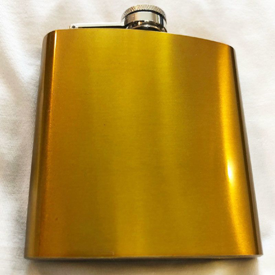Picture of 6oz Hip Flask Antique Gold