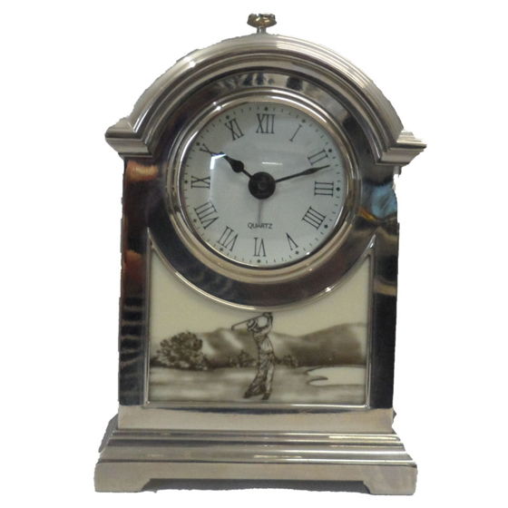 Golfers carriage clock 165mm