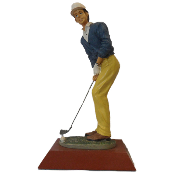 Golfer chipping caricature 215mm