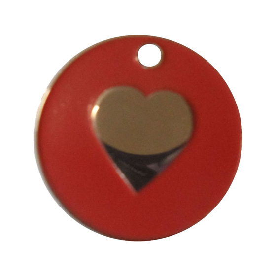 Picture of Enamelled Heart Pet Tags 25 mm