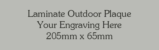 Picture of Silver/grey Colour Outdoor Laminate Plaque 150mm x 80mm
