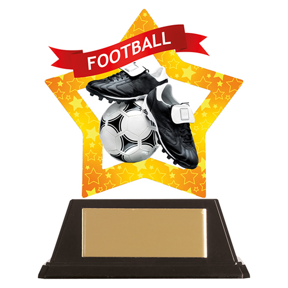 Mini-Star Football Acrylic Plaque 100mm
