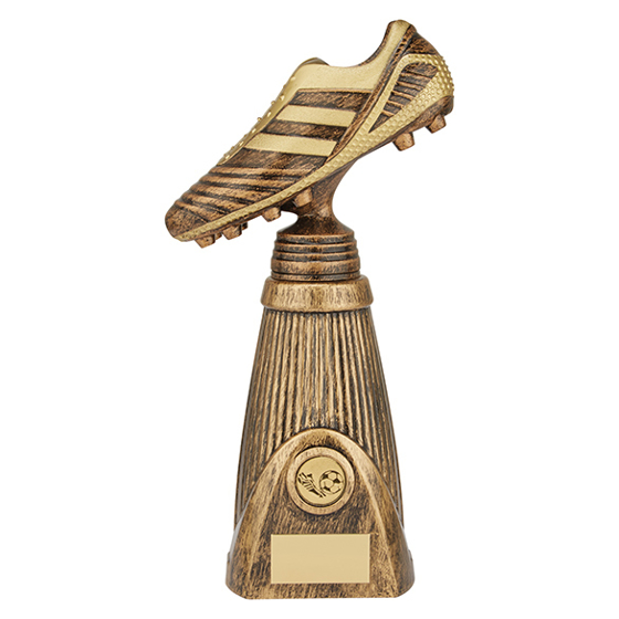 World Striker Deluxe Football Boot Award Antique Bronze & Gold 290mm