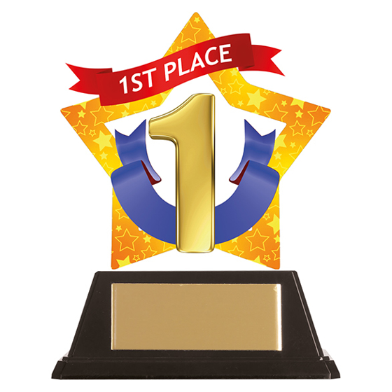 Mini-Star 1st Place Acrylic Plaque 100mm