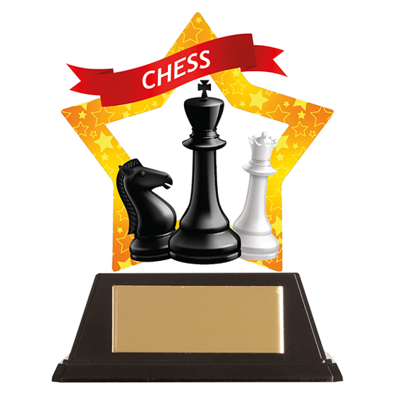 Mini-Star Chess Acrylic Plaque 100mm