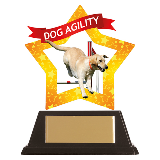 Mini-Star Dog Agility Acrylic Plaque 100mm