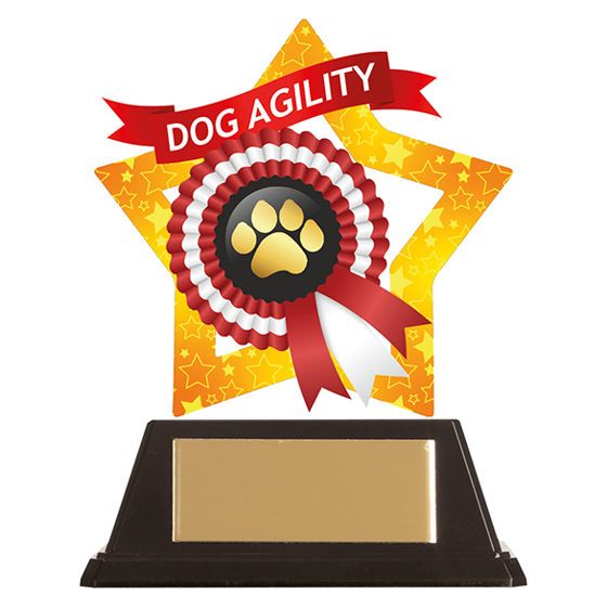 Mini-Star Dog Paw Acrylic Plaque 100mm