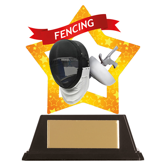 Mini-Star Fencing Acrylic Plaque 100mm