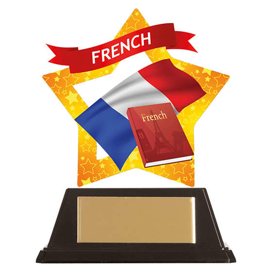 Mini-Star French Acrylic Plaque 100mm